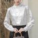 Horsehair Skirt Paired With A Long-sleeved New Chinese-style Traditional Shirt, Ancient-style Hanfu Blouse, Women's_ecoleips.com
