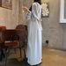 Women's Clothing Muslim clothing linen embroidery belt lined dress floral embroidery_ecoleips.com