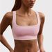 Women's Fitness High Elastic Brushed Sports Bra Skirt Set Halter Neck Shockproof Padded Tennis Yoga Outfit_ecoleips.com