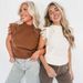 Women's Clothing Ladies Woolen Tops Casual Knitted Sleeveless Sweater Vest_ecoleips.com
