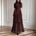 Women's Clothing Summer Style Round Neck Short Sleeve Multi Layer Cake Dress For Women For Formal & Casual For Women_ecoleips.com