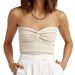 Aria Basics Aria Basics European And American Spring/Summer New Solid Color Strapless Short Tight-Fitting Backless Tube Top Cross-Border_ecoleips.com