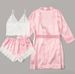 Lace & Stripes Seduction Set – Plus-Size Sleepwear With Matching Bra (S-XL)_ecoleips.com