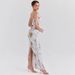 Elegant Sexy Retro Botanical Print Bodycon Dress Oil Painting Style Women's Clothing Set_ecoleips.com