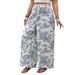 Women's Clothing Loose Printed Casual Pants Trousers_ecoleips.com