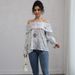 Women's Clothing Autumn French Temperament Pure Desire One Shoulder Ruffled Long Sleeve Loose Shirt Top_ecoleips.com