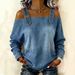 Women's Off-The-Shoulder Long Sleeve Top Casual Elegant Fashion Tees Polyester Spring/Summer/Autumn New Style Independent Website AliExpress_ecoleips.com