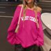 Women's Clothing Autumn And Winter New Letter Print Sweater Casual High Collar Solid Color Long Sleeve Women's Sweater_ecoleips.com