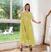 Elegant Feather-Embellished V-Neck Dress – Lightweight Mesh Mother-Daughter Matching Dress For Summer, Boho Chic Style (Yellow, S-Xxl)_ecoleips.com