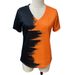 Aria Basics Aria Basics 2022 Summer European American Plus Size Clothing, Color-Block Top, New V-Neck Short-Sleeve Women's T-Shirt For_ecoleips.com