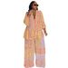 plus Size Women's Ethnic Style Loose Wide Leg Pants Set Casual Everyday Spring New Arrival European American Design_ecoleips.com
