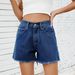 Women's Washed Denim Shorts - Slimming High Waist Stretch Hot Pants Versatile Casual Distressed Jean Shorts For Women_ecoleips.com