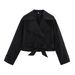 Women’s Clothing Spring New Women's Fashion Slim Versatile Belt Design Long Sleeved Windbreaker Short Jacket_ecoleips.com