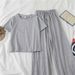 Women's Clothing Plus Size Spring Loose Slimming Suit Two Piece Suit Fat People Pajamas_ecoleips.com