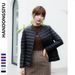 Winter Suyu New 90 Women's Round Neck V-Neck Long Sleeve Inner Solid Color Down Jacket Simple Coat_ecoleips.com