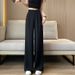 Women's Clothing Suit Pants Women Spring And Autumn High Waist Drape Wide Leg Pants New Summer Thin Casual Narrow Straight Pants_ecoleips.com