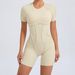 Three Dimensional Beauty Sports One Piece Tight Short Sleeved Hollow Beautiful Back Jumpsuit Female Fitness Clothes One Piece Yoga_ecoleips.com