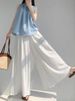 K Women's Thin Skirt Pants, New High Waisted Casual Hanging Wide Leg Pants_ecoleips.com