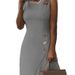 Women's Clothing Summer Sleeveless Solid Color Temperament Dress_ecoleips.com