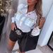 Women's Clothing Heavy Duty Tops All Match Slim Orange Stitching Commuter Casual Shirt_ecoleips.com