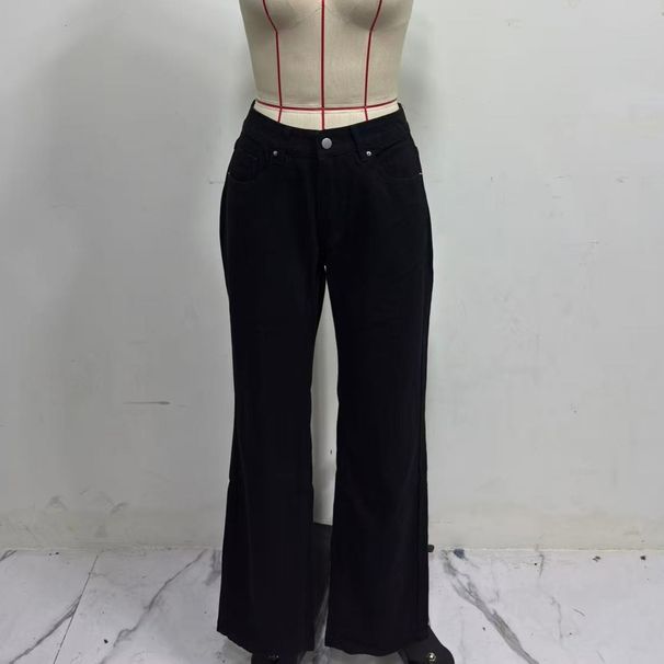 K Low Rise Jeans, Fashionable Retro Versatile, Loose And Slimming Women's Pants, Straight Leg Pants_ecoleips.com