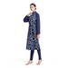 Swimsuit Printed Burkini Women's Three Piece Set Long Sleeved Long Pants Hat Beach Swimwear_ecoleips.com