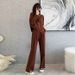 Women's Clothing New Leisure Temperament Fashion Suit Lazy Style Retro Loose Slim Sweater Sweatpants Two Piece Suit Female Trend_ecoleips.com