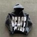 Women's Clothing Sweater Pullover Top Letter Embroidery Hooded Long Sleeve Loose_ecoleips.com