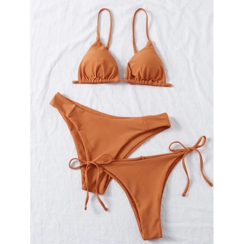 Women's Clothing New Multi Color Bikini Solid Color Split Swimsuit Three Piece Suit Fashion Bikini Swimsuit For Women_ecoleips.com