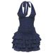 Spring 2025 Women's French Style Halter Neck Vest And Polka Dot Bodycon Mini Skirt Set European American Pure Sexy Slim Fit Clothing_ecoleips.com