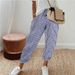 Aria Basics 2025 New European And American Striped Print Pocket Fashion Casual Loose Long Pants For Women_ecoleips.com