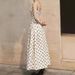 Elegant Retro Hepburn Style Sundress White Polka Dot Maxi Dress Waist Cinching Slimming New Style For Vacation_ecoleips.com
