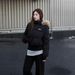 Winter Short Fur Collar Hooded Cotton Clothes Close Waist And Look Thin, High-end Black Big Fur Collar Parker Jacket_ecoleips.com