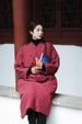girl Vintage Women's Clothing Sand Washed Linen Long Cotton Coat With Side Buttons_ecoleips.com
