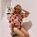 Women's Lace Print Fashion Suit European American Style Pant Sets_ecoleips.com