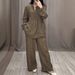 Breathable Linen Long Sleeve Top & Wide-Leg Pants Set – Relaxed & Stylish For Spring & Fall_ecoleips.com