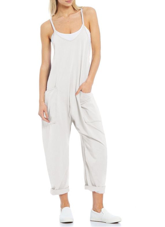 European And American Cross-border Women's Clothing, Casual Pocket Suspender Knitted Jumpsuit, Overalls,_ecoleips.com