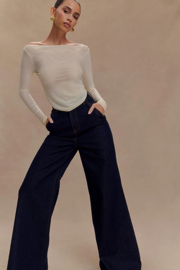Women's Loose Fit Wide Leg Jeans Casual Fashion Cotton Denim Spring/Autumn Regular Size_ecoleips.com