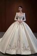 Women's Clothing Satin Wedding Dress Bride Heavy Luxury Retro Long Sleeve High End Main Yarn On The Run Princess Petite_ecoleips.com