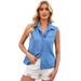 Women's Clothing Washed Slim Sleeveless Denim Vest Tops For Women_ecoleips.com