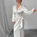 "Elegant Leopard Print Jacquard Maxi Dress With Tie Waist – Long Sleeve Resort Dress For Women"_ecoleips.com