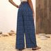New Arrival High Waisted Slimming Straight Leg Pants Casual Printed Women's Bottoms_ecoleips.com