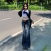 Women's Retro Low-Rise Flared Jeans - Stretch Slim Fit Bootcut Pants_ecoleips.com