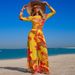 Women's European American Style Long Sleeved One Piece Swimsuit SPF Sun Protection Cross Border Long Pants Krupniki Swimwear_ecoleips.com
