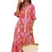 Women's Clothing New Women's Print Fashion Loose Lace Ruffle Dress_ecoleips.com