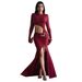 Women's Sexy Cropped Dress Long Sleeve Round Neck European And American Style Fashion For Autumn New_ecoleips.com