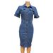 Women's Clothing Fashion New Products Temperament Lapel Pocket Cardigan Short Sleeved Hip Dress Women's Clothing_ecoleips.com
