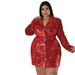 Women's Clothing Plus Size Sequined Suit Jacket For Women Style Sequin Long Sleeve For Formal & Casual For Women_ecoleips.com