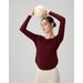 Women's Clothing Loose Sexy Off Shoulder Yoga Tops Casual Drape Sports Long Sleeved Tops_ecoleips.com
