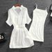 Women's Clothing Fashion Dress Female Summer Sling Two Piece Suit Loose Waist Slimming Small Fresh Chiffon Skirt_ecoleips.com